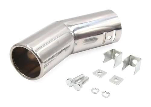 Silenciador de escape de acero inoxidable de 51 mm con punta curva para coche 2