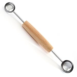 Norpro Double Melon Baller w/Wood Handle, 8 In.