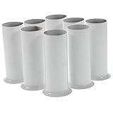 HORIALENCE Mangas De Velas Metálicas 30x80mm Blancas Para Bases De Candelabro, Cubiertas Resistentes Para Portalámparas, Accesorios De Iluminación Para Lámparas Colgantes, Set De 6 Piezas