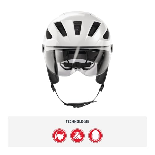 ABUS 67339 Fahrradhelm, Weiß (Pearl White), L (56-62 cm) – Ansicht 2