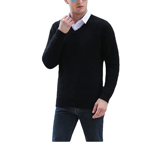 Pull en cachemire de vison contre le froid tricot ample manches longues