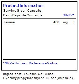Nutricology Taurine 500mg Supplement - Cardiovascular Support, Free Form Amino Acid, Pure, Organic, Vegetarian Capsules - 100 Count - View #7