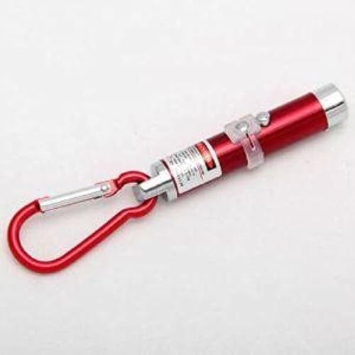 5mW 2in1 LED Laser Pen Pointer Flashlight Torch Beam Light Keychain