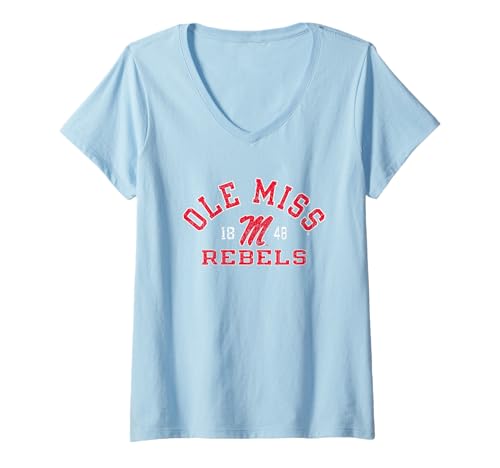 Womens Mississippi Ole Miss Rebels Vintage Masters V-Neck T-Shirt