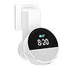 ZUOLACO Wall Mount Holder for Echo Spot (2024 Release), Outlet Wall Mount Stand for Echo Spot, No Screws or Drilling Needed, Space-Saving Spot Accessories with Cable Hidden Storage(WL803), White