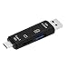 Produktbild Hotaluyt USB 2.0 männlich weiblich-C 3.1 Micro-USB-Anschluss High Speed 5 in 1 TF-Speicherkartenleser ABS-Kunststoff
