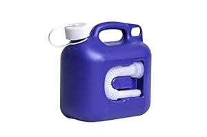 hünersdorff Kanister 5 l für AdBlue, ideal zur Betankung an AdBlue-PKW-Zapfsäulen, Mehrwegkanister mit Auslaufrohr, passt in AdBlue Tankstutzen, unbefüllt, 800280, blau, 5l