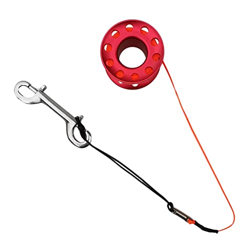 KQFCAZRE Scuba Diving Aluminum Alloy Finger 15m, Red