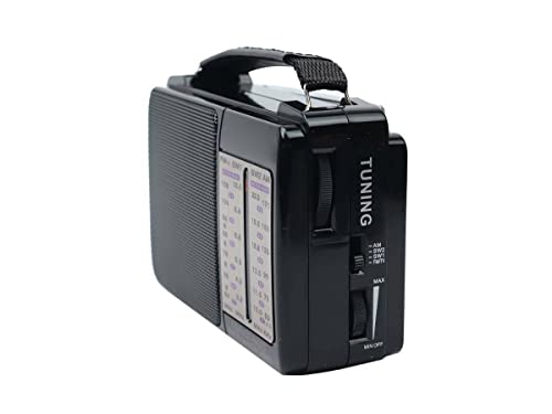 Tragbares Radio, Vintage-Radio, mittlere Größe 160 x 107 x 58 mm, hohe Lautstärke, traditionelles Radio mit 4 Bandern AM… - Image 3