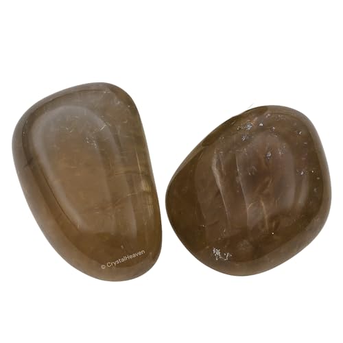 Image of Certified Smoky Quartz Crystal Healing Tumbled Stone, Natural Polished Crystals for DIY Crafts, Manifestation, Meditation, Pooja Feng Shui and Reiki Healing (30 Grams)