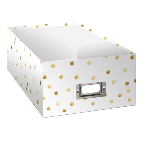 Image of Pioneer Photo Albums B-1G Golden Dots Photo Box, Gold (Pack of 6)
