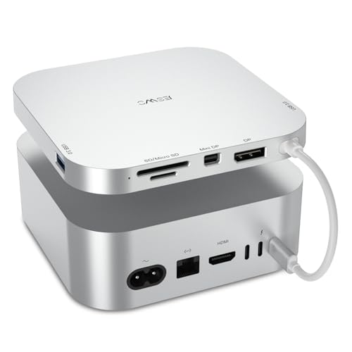 Station d'accueil pour Mac Mini M4 JESWO avec DP 4K et hub USB C