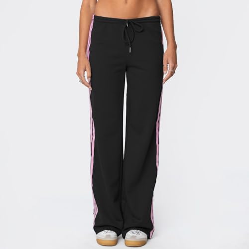 Pantalon de jogging cargo avec cordon et bandes contrastées