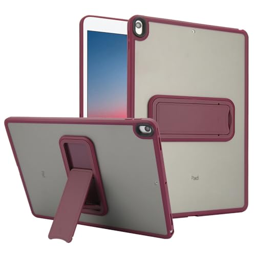 Étui iPad 9ème génération avec coque rigide anti-choc et support bordeaux