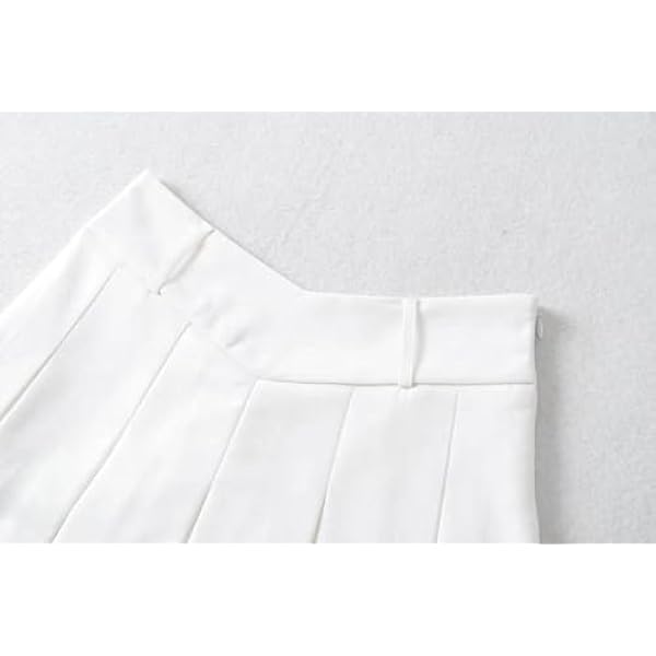 Tafutaanga Plooirok met lage taille voor dames, minirok met één lijn, schooluniform, skater, met veiligheidsshorts, solide en ademende trainingsrok