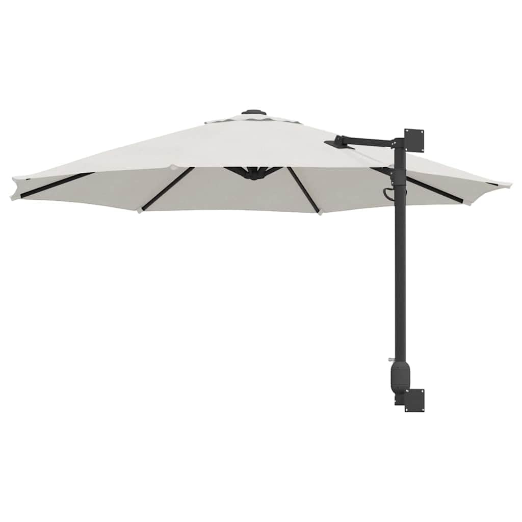 Ombrellone da giardino azzurro, 248 x 248 x 148 cm, inclinabile, con manovella, salvaspazio, per terrazza, balcone e giardino