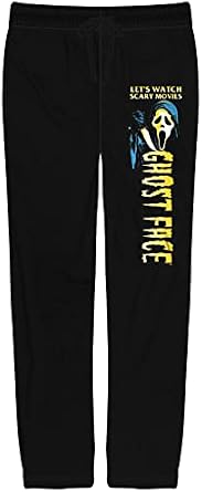Bioworld Ghostface Let's Watch Scary Movies Men's Black Sleep Pajama Pants