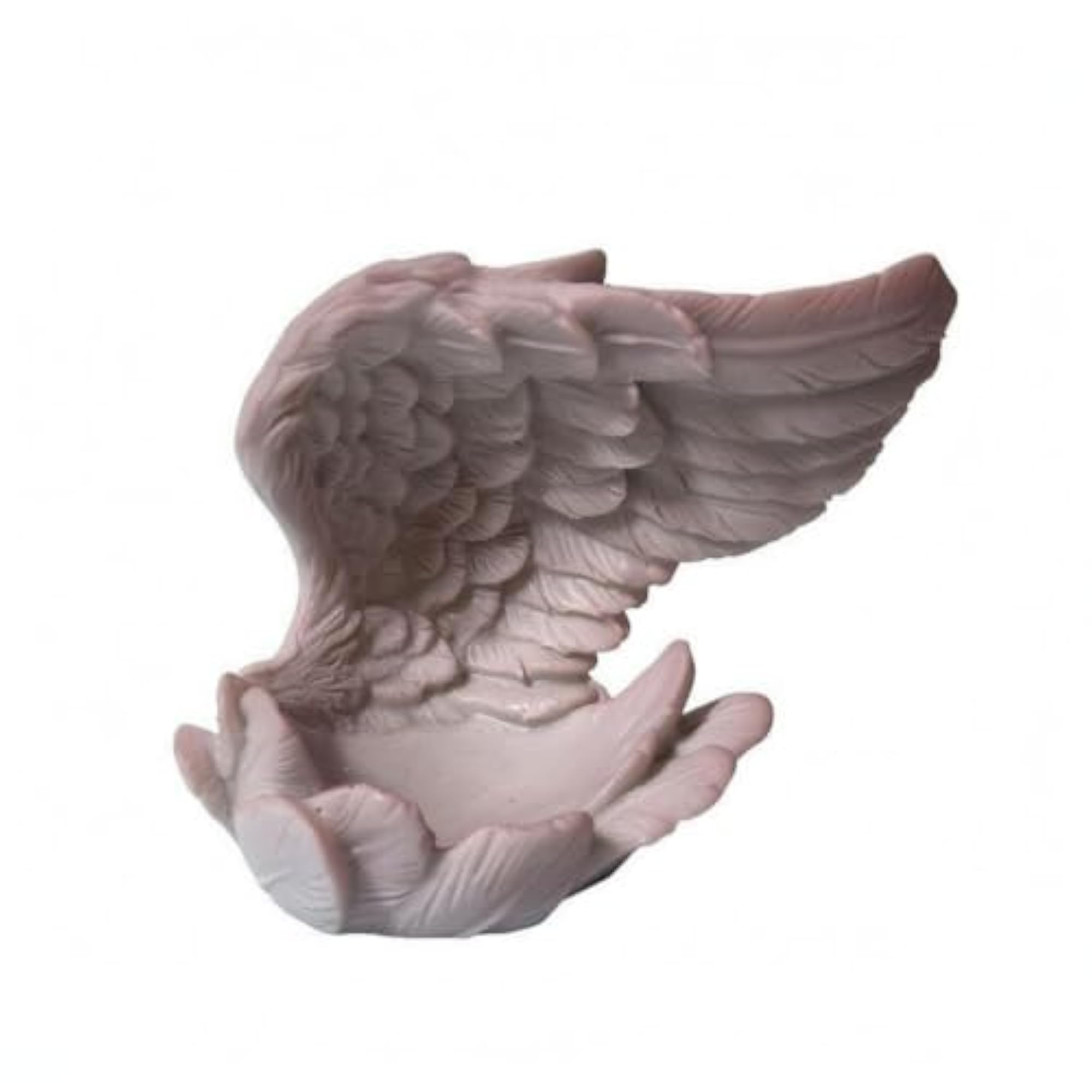 Resin Angel Wing Ornament Holder Layered Pink