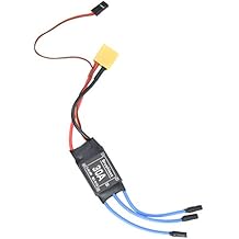 Yctze 30A Brushless ESC with XT60, Electronic Speed Controller for RC Drone, Helicopter, FPV, Quadcopter, RC Plane with 5V 20A BEC, 2300KV, 12A, 30Amp, 50A, 6S, Adjustable Turn