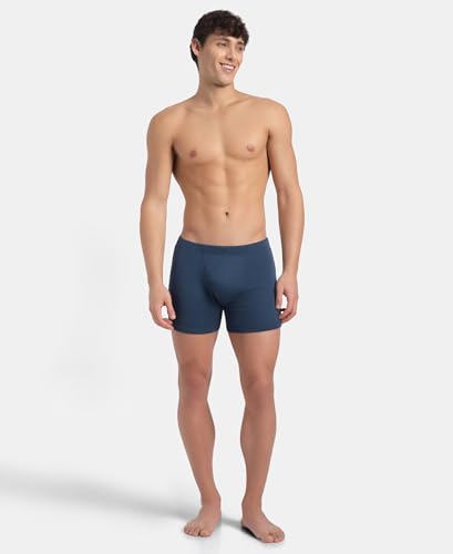 Image of Jockey 8008 Men Super Combed Cotton Rib Solid Boxer Brief with Ultrasoft and Durable Waistband (Pack of 2)