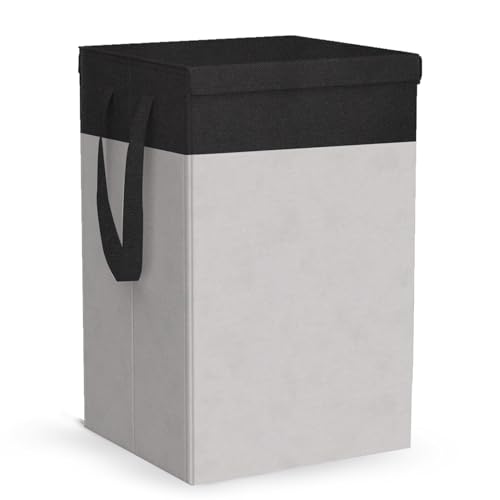 Image of LAXIS 75L Laundry Bag for Clothes with Lid, Large Dirty Clothes Laundry Basket & Cloth Storage Bin, Used Clothes Organizer, Multipurpose Laundry Basket for Bedroom & Bathroom - Grey