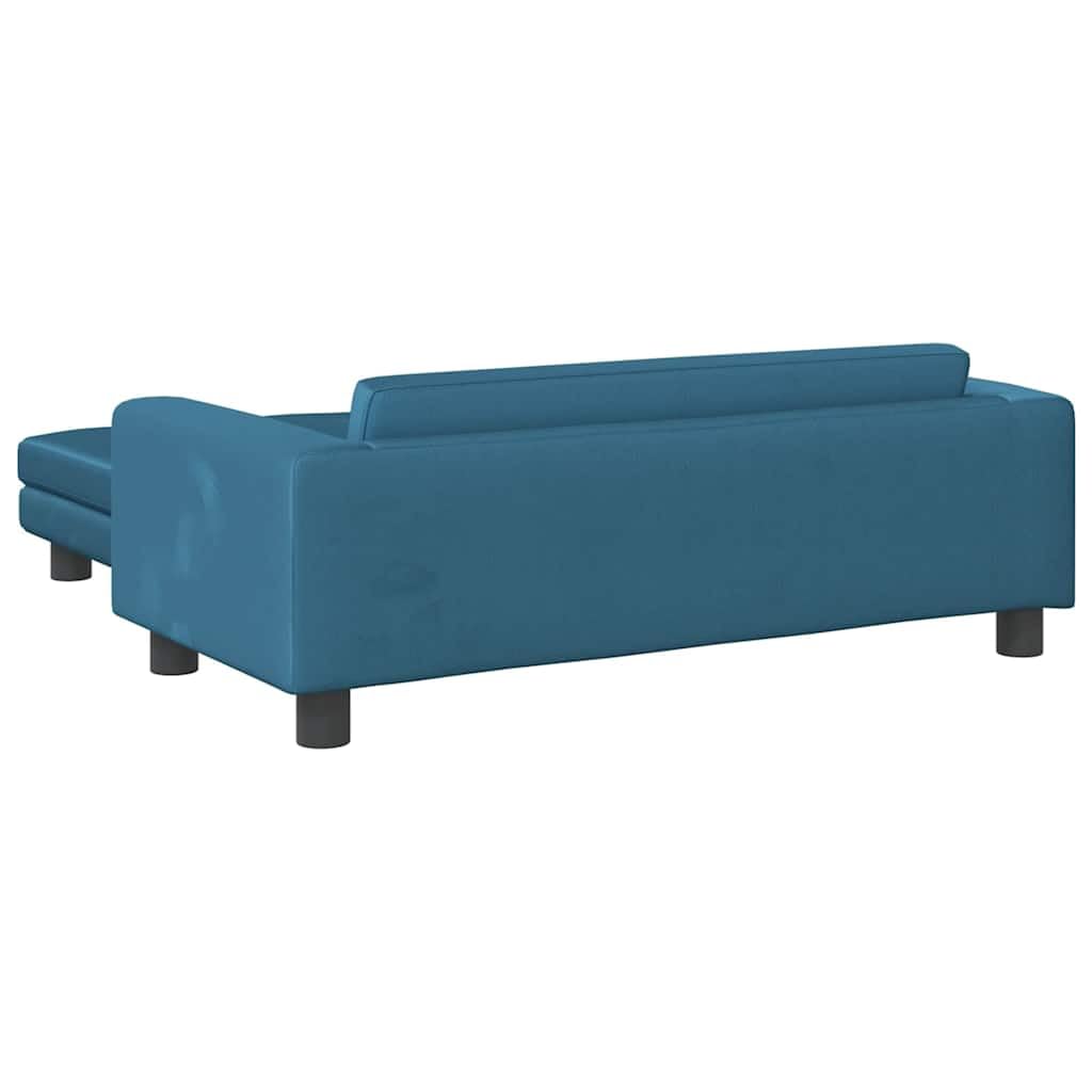 Cama para perros con extensión azul, 100 x 50 x 30 cm, de terciopelo, para gatos y perros