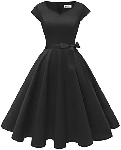 Kingfancy Women Vintage 1950s Dress Retro Cocktail Party Swing Dr...