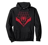 Miles Morales Spider Emblem Web Design Marvel Official Pullover Hoodie