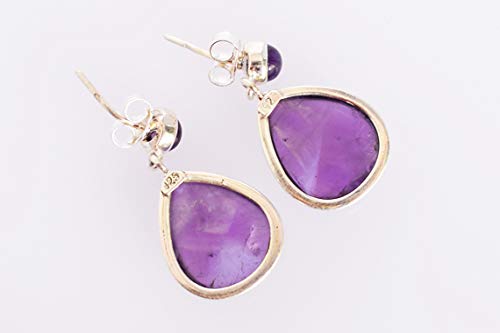 Shop de Fleurige Zilveren Oorhangers Amethyst bij Op Goud Geluk