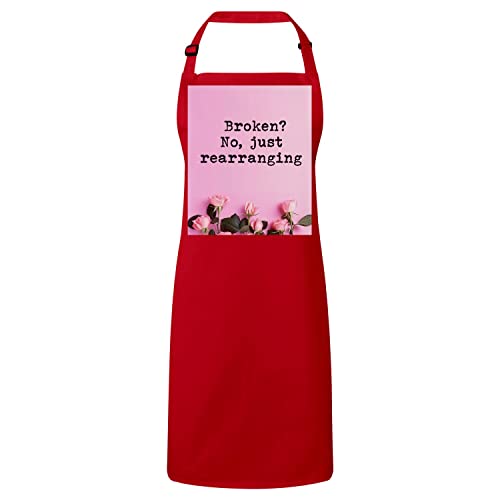 Tablier cuisine broken premium noir tablier de chef ajustable avec texte motivation