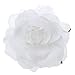 Produktbild Künstliche große Rose Blume Haarnadel Haarspangen Blume Brosche für Frauen Party (weiß)