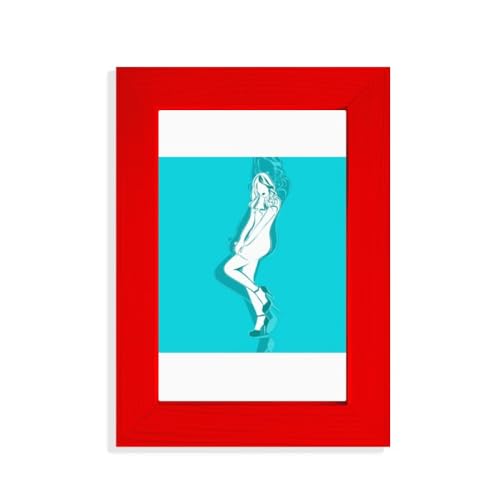 Cadre photo rouge femme dodue Art déco finition haut de gamme - 2