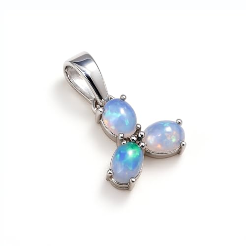 Pendentif opale éthiopienne véritable argent 925 - 2