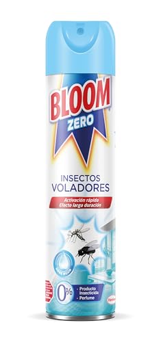 Bloom Zero Aerosol contra moscas y mosquitos (400ml), insecticida eficaz contra insectos voladores, con 0% perfumes, acción inmediata, 100% eficacia