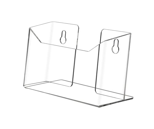 Postcard Display Holder for 6 Inch Wide Literature Clear Acrylic Wall Mount or Countertop Index Card Take One Display Rack Hanging Hardware Included by Marketing Holders