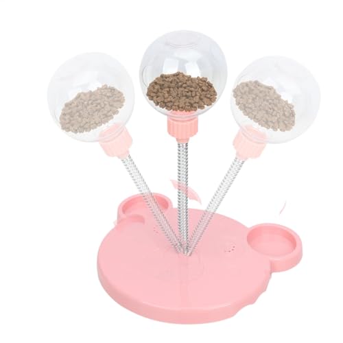 猫のディスペンサーのおもちゃを扱います、ディスペンス猫のおもちゃ、インタラクティブなスローフィーダーボールキャットパズルおもちゃを処理、猫 餌漏れ ボール 猫 おやつおもちゃ、早食い防止、ストレス解消、運動不足解消、子猫のための退屈なペット用品を緩和する