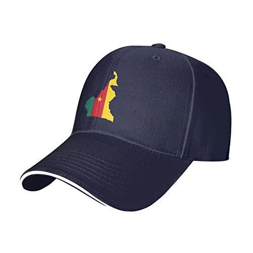 GeRRiT Casquette de baseball classique avec drapeau du Cameroun - Pour homme et femme - Noir, bleu marine, taille unique