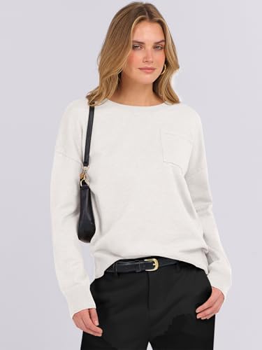 ANRABESS Oversized Sweaters for Women Casual Crewneck Knit Lightweight Chest Pocket Pullover Top 2025 Fall Travel Outfits2