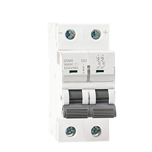 Mini disyuntor DC 2P para evitar cortocircuitos en baterías de litio y paneles 2