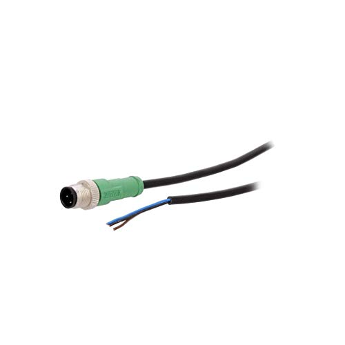 Câble M12 3 PIN mâle droit 10m PVC pour liaison électrique 250V