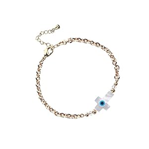 Mode armband Armband vrouwelijke mode temperament heksi shell cross duivel ogen 18K gouden armband handwear meisjes…