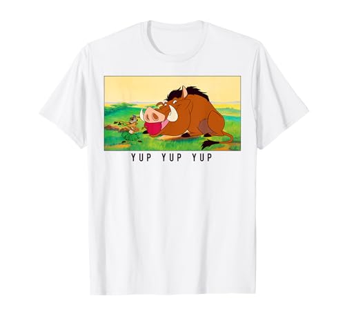 T-shirt Roi Lion Pumbaa avec pomme Disney en coton pour adulte