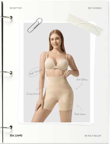 Esa Liang Shapewear Tummy Control for Women Body Shaper High Waisted Shorts