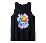 Zwei Fische Sternzeichen Design bunt Aquarell Optik Tank Top