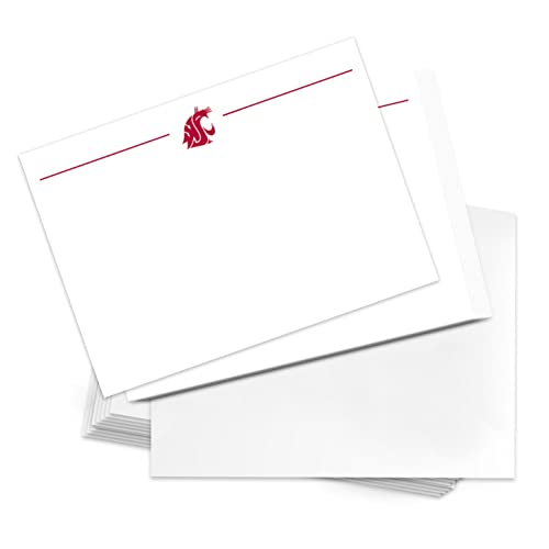 Image of Desert Cactus Washington State University Notecards 10 Pack Stationery Cardstock WSU Cougars Cougs Includes Envelopes Memo Party Thank You (Notecard 1a)