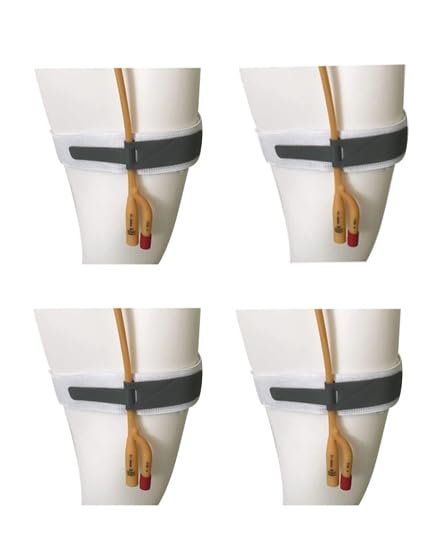 TopMed ETS Catheter Securement Retaining Strap with Anti Slip and Irritation Silicone Grip, (Pack of4) (2.50x50 cm / 0.98x19.7 Inch)