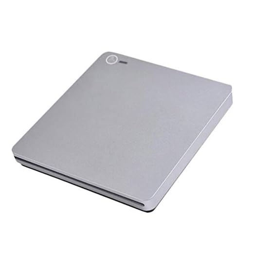 OSALADI extern CD-DVD-enhet typ-C bärbar optisk superdrive-brännare Player Writer USB extern CD-brännare för hemkontor (silver)