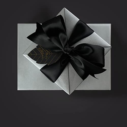 50mm Wide Black Ribbon for Crafting 22M 2Inch Black Solid Fabric Large Thick Double Sided Satin Decorative Ribbon for Gift Wrapping Wedding Car Sewing Floral Xmas Presents - Image 4