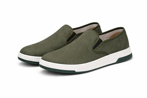 Image of Marswalk Men's Casual Slip-On Shoes, Blue Canvas, Breathable, Lightweight, Rubber Sole
