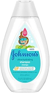 Johnson's Ultra-Hydrating Tear-Free Kids' Shampoo with Pro- Vitamin B5 & Proteins, Paraben-, Sulfate- & Dye-Free Formula, Hypoallergenic & Gentle for Toddler's Hair, 13.6 fl. oz